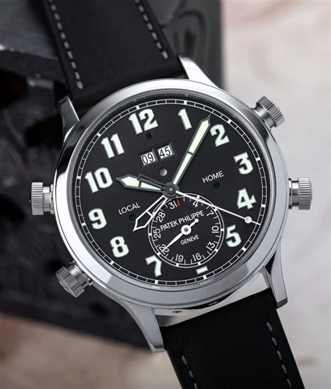 patek philippe calatrava pilot alarm travel time 5520p|More.